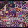 VPT-A16 Handmade Vintage Patchwork Abstract Tapestry Bohemian style Heavy Embroidered Ethnic Hippie Indian Wall décor Art Wall hanging 40 x 60 Inches VTrendz