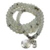 Opalite 108 Mala 6 & 8mm Beads Natural Stone Bracelet Mala Prayer Beads OM and Tree of Life Charm Meditation Necklace