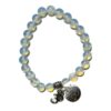 Opalite Natural Stone Bracelet with Charms For Relaxation, Positivity, and Balancing Energy, 8mm Beads VTrendz