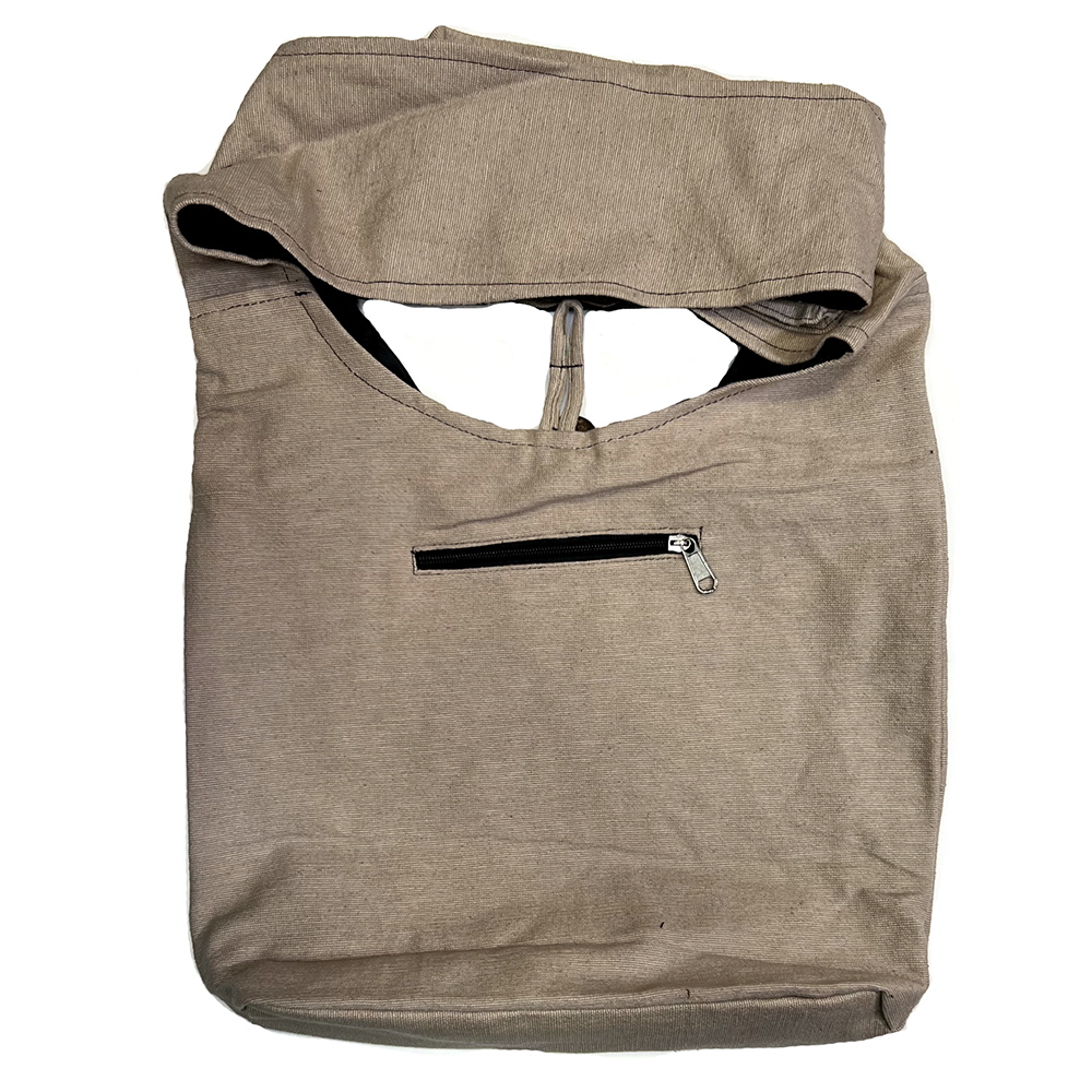 Bohemian Hobo Bag with Yin Yang & Hemp Leaf - Image 3