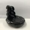 Cascading Fountain Black Ceramic Backflow Incense Holder Waterfall Incense Burner, Reflux Burner, Handmade Ceramic, Home Décor for Meditation, Mini-Zen Experience Size: 11.5*10*10 cm VTrendz
