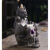 Skull & Dragon w/Light Ceramic Backflow Incense Holder Waterfall Incense Burner, Reflux Burner, Handmade Ceramic, Home Décor for Meditation, Mini-Zen Experience Size: 10.6*12*16 cm VTrendz