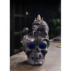 Skull & Dragon w/Light Ceramic Backflow Incense Holder Waterfall Incense Burner, Reflux Burner, Handmade Ceramic, Home Décor for Meditation, Mini-Zen Experience Size: 10.6*12*16 cm VTrendz