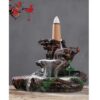 Small Rockery Ceramic Backflow Incense Holder Waterfall Incense Burner, Reflux Burner, Handmade Ceramic, Home Décor for Meditation, Mini-Zen Experience Size: 10.5*8.5 cm VTrendz