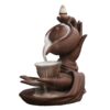 Teapot Ceramic Backflow Incense Holder Waterfall Incense Burner, Reflux Burner, Handmade Ceramic, Home Décor for Meditation, Mini-Zen Experience Size: 13.7*9*13.9 cm VTrendz