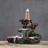 Small Rockery Ceramic Backflow Incense Holder Waterfall Incense Burner, Reflux Burner, Handmade Ceramic, Home Décor for Meditation, Mini-Zen Experience Size: 10.5*8.5 cm VTrendz