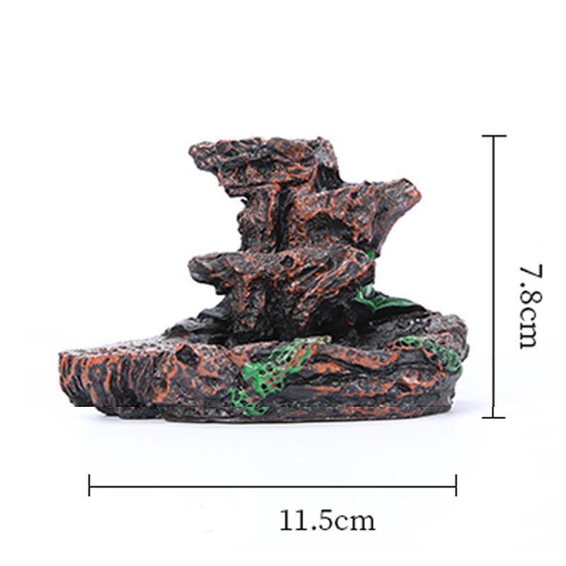 Small Rockery Ceramic Backflow Incense Holder Waterfall Incense Burner, Reflux Burner, Handmade Ceramic, Home Décor for Meditation, Mini-Zen Experience Size: 10.5*8.5 cm - Image 4