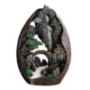 Mountain with House & Bridge Ceramic Backflow Incense Holder Waterfall Incense Burner, Reflux Burner, Handmade Ceramic, Home Décor for Meditation, Mini-Zen Experience Size: 22*10*31 cm VTrendz