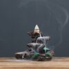 Small Rockery Ceramic Backflow Incense Holder Waterfall Incense Burner, Reflux Burner, Handmade Ceramic, Home Décor for Meditation, Mini-Zen Experience Size: 10.5*8.5 cm VTrendz