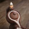 Teapot Ceramic Backflow Incense Holder Waterfall Incense Burner, Reflux Burner, Handmade Ceramic, Home Décor for Meditation, Mini-Zen Experience Size: 13.7*9*13.9 cm VTrendz