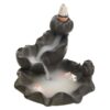 Mini-waterfall with Fish Pond Ceramic Backflow Incense Holder Waterfall Incense Burner, Reflux Burner, Handmade Ceramic, Home Décor for Meditation, Mini-Zen Experience Size: 10.5*8 cm VTrendz
