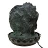 Buddha Side Face with Lotus Flower & LED Antique Resin Tabletop Waterfall Fountain 21 cm*21 cm*27 cm VTrendz