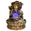 Golden Dragon Tabletop fountain with Rolling Crystal Ball & LED Antique Resin Tabletop Water Fountain 21X21X28 cm VTrendz