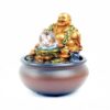 Lucky Buddha Fountain Copper Colored VTrendz Tabletop Fountain