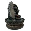 Buddha Side Face with Lotus Flower & LED Antique Resin Tabletop Waterfall Fountain 21 cm*21 cm*27 cm VTrendz