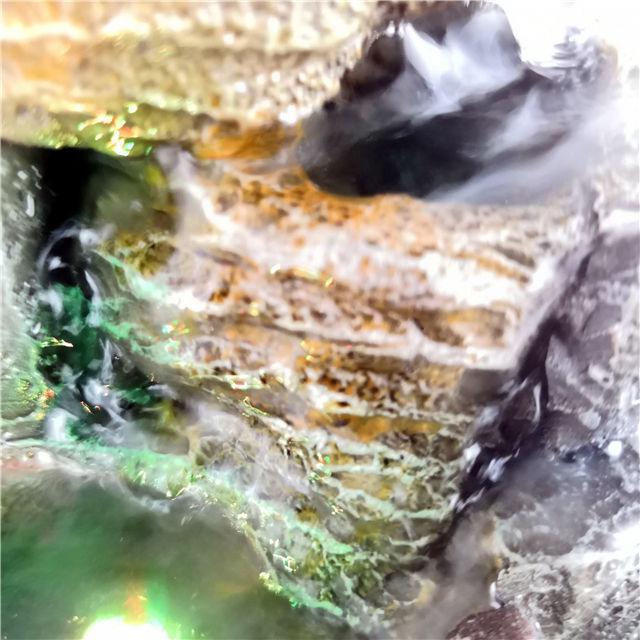 Small Rockery with LED Light Antique Resin Tabletop Waterfall Fountain 13cm*13cm*18 cm - Image 2