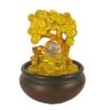 Golden Money Tree Fountain with Rolling Crystal Ball & LED Antique Resin Tabletop Waterfall Fountain 16X16X20 cm VTrendz