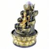 Goddess of Wealth & Prosperity Goddess Lakshmi Tabletop Fountain / Lakshmi with Lotus Flower, Rolling Crystal Ball & LED Antique Resin Tabletop Waterfall Fountain 22 cm*22 cm*29 cm VTrendz