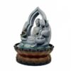 Buddha Lotus Tabletop Fountain with LED Light Antique Resin Tabletop Waterfall Fountain 21cm*21cm*28 cm VTrendz Tabletop Fountain