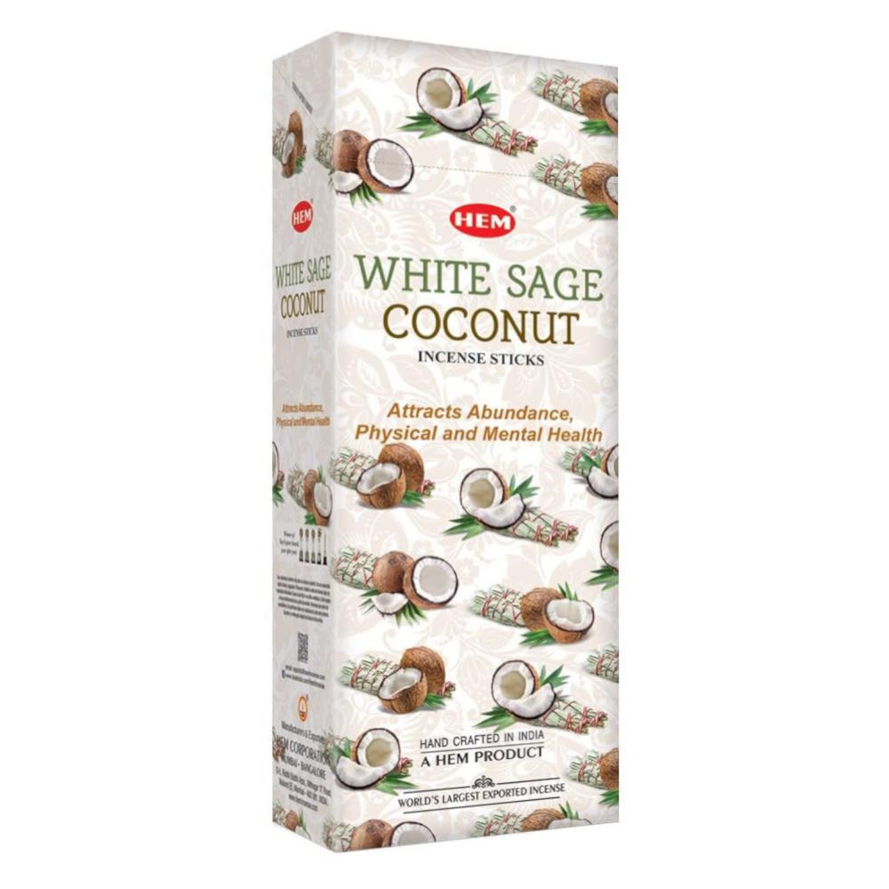 HEM White Sage Coconut Incense Sticks: Cleansing & Comfort - Image 2