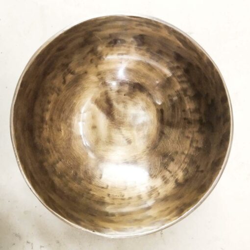 18 cm / 7.15" Full Moon 7 Metal Tibetan Gong Singing Bowl Handcrafted Singing Bowl for Meditation, Relaxation & Healing with Wooden Mallet