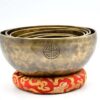 14 cm / 5.5" Full Moon 7 Metal Tibetan Gong Singing Bowl Handcrafted Singing Bowl for Meditation, Relaxation & Healing with Wooden Mallet VTrendz