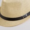 Men Cowboy Straw Hat with Black Leather Strap For Men/Women Unisex Attractive Hat with Leather Strap; Adult One Size Fits Most (22-23 inches), adjustable size VTrendz