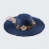Straw Hat with Flower and Fringe Brim; Adult One Size Fits Most (22-23 inches), adjustable size VTrendz