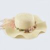 Straw Hat with Flower and Even Brim; Adult One Size Fits Most (22-23 inches), adjustable size VTrendz