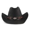 Cowboy Straw Hat For Men/Women Unisex Attractive Hat with Leather Strap; Adult One Size Fits Most (22-23 inches), adjustable size VTrendz