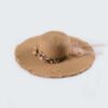 Straw Hat with Flower and Fringe Brim; Adult One Size Fits Most (22-23 inches), adjustable size VTrendz