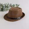 Men Cowboy Straw Hat with Black Leather Strap For Men/Women Unisex Attractive Hat with Leather Strap; Adult One Size Fits Most (22-23 inches), adjustable size VTrendz