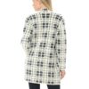 Checkered Fuzzy Cardigan with Pockets VTrendz