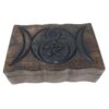 Hand Carved Decorative Pentagram Cobra Wooden Storage Box, 9"x6"x2.75" VTrendz