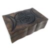 Hand Carved Decorative Pentagram Cobra Wooden Storage Box, 9"x6"x2.75" VTrendz