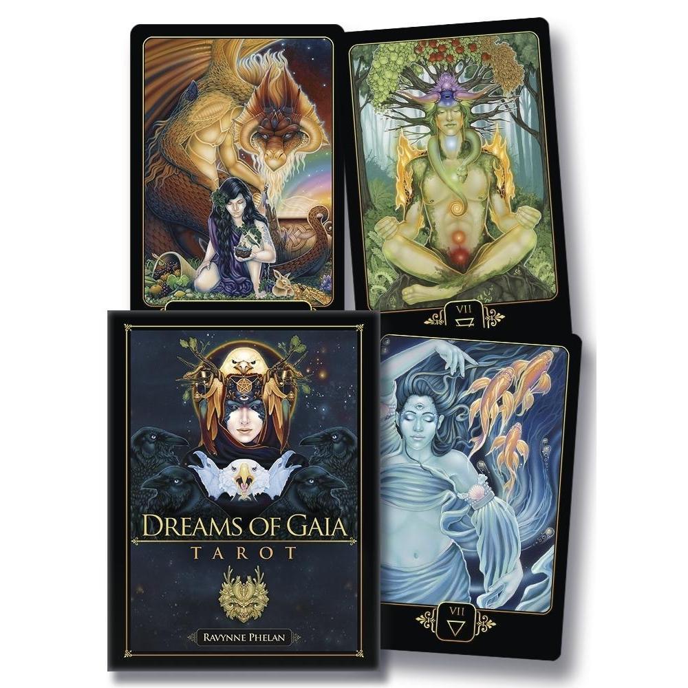Dreams Of Gaia Tarot Deck, Tarot inspired, Spiritual Divination Tools, Metaphysical Gifts, 7"*5.5" Deck, 81 Cards & Guidebook Set
