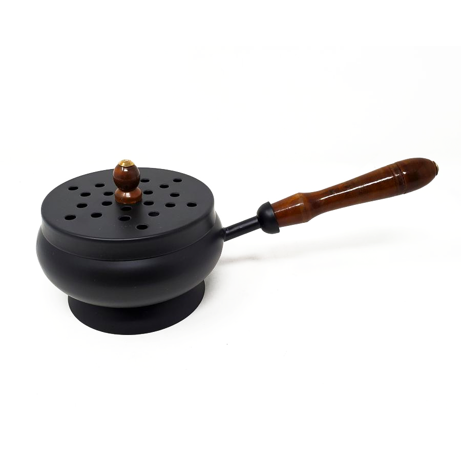 Black Iron Charcoal Burner | Censer of Sacred Smoke (9"L)