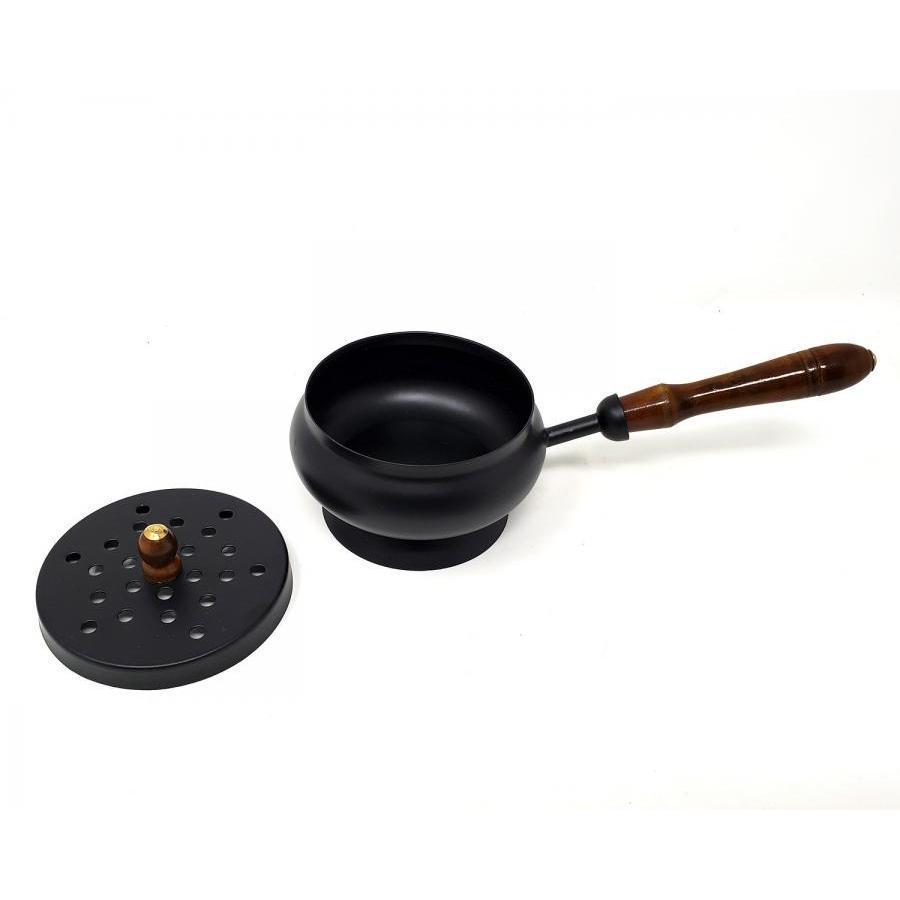 Black Iron Charcoal Burner | Censer of Sacred Smoke (9"L) - Image 2