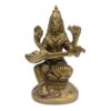 Saraswati Statue Handmade Brass Idol Figurine Statue, 3" VTrendz