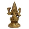 Saraswati Statue Handmade Brass Idol Figurine Statue, 3" VTrendz