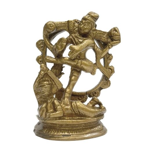 Natraj Statue Handmade Brass Idol Figurine Statue, 3"