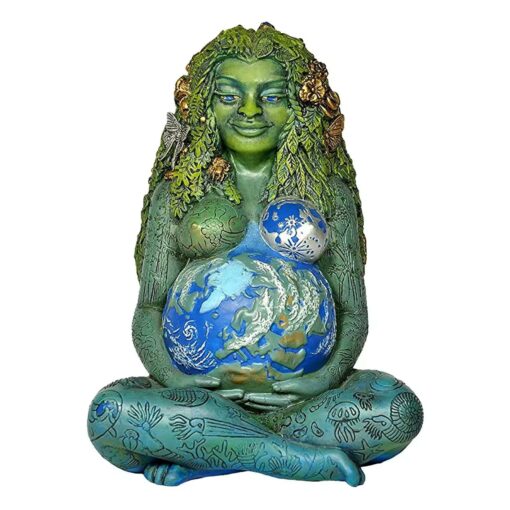 Gaia Mother Statue Nature Resin Figurine 7" x 4" x 5"