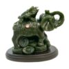 Polyresin Feng Shui Figurine Prosperity Elephant Jade 3.25" x 2.75" x 3.75" VTrendz