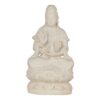 Volcanic Stone Statue Kwan Yin , Kuan Yin, Quan Yin White 13" X 6.5" X 6" VTrendz