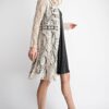 Natural Lace Jacket with Suede Button Trim by Vocal VTrendz