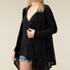 Stylish Black Rhinestone Bling Cardigan by Vocal VTrendz