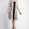 Natural Lace Jacket with Suede Button Trim by Vocal VTrendz