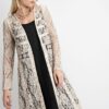 Natural Lace Jacket with Suede Button Trim by Vocal VTrendz