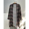 BLACK WINE COLOR PLAID POCKET CARDIGAN VTrendz