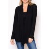 Classic Everyday Women's Knit Black Duster VTrendz.net